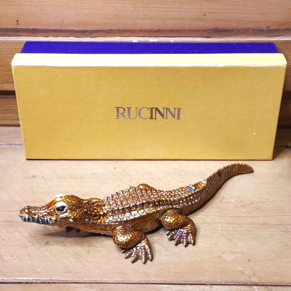 RUCINNI Large Alligator Trinket Box